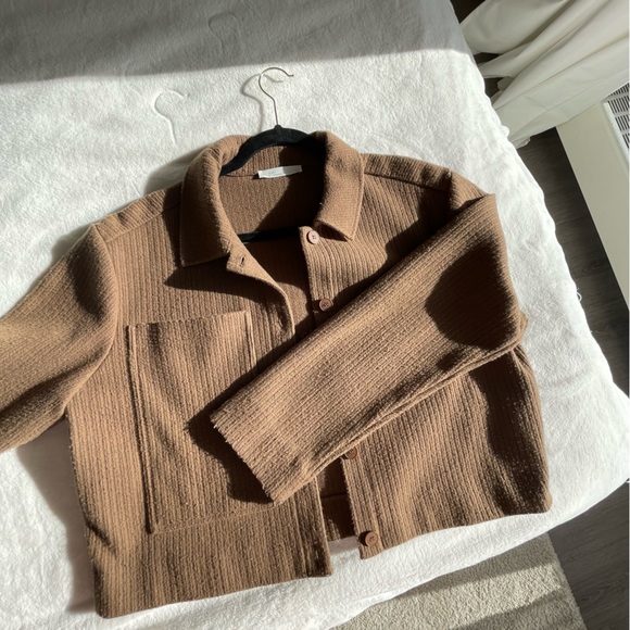 OAK&FORT Cropped Collared Jacket - Picture 6 of 6